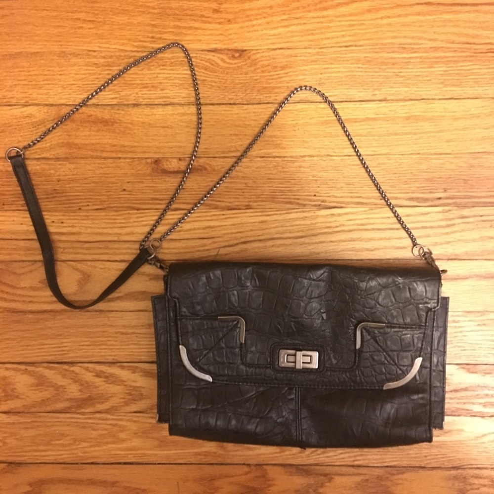 Jessica Simpson Black/Silver Purse w/ Chain